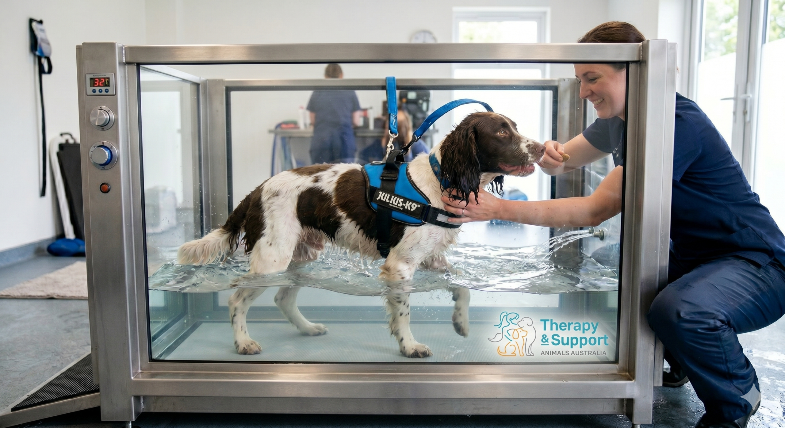 Hydrotherapy Session — Canine Magnesium Water Treadmill Therapy